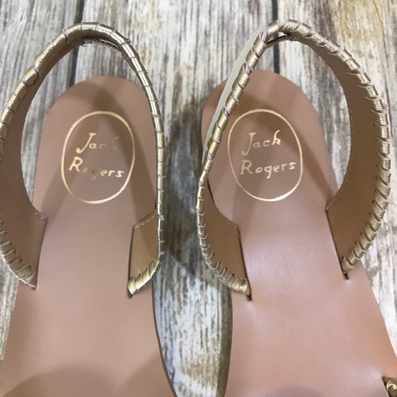 Jack Rogers Gold Sandals NWOT - Picture 3 of 5